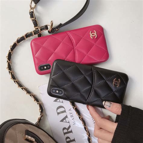 chanel iphone xs case|Chanel iPhone case with chain.